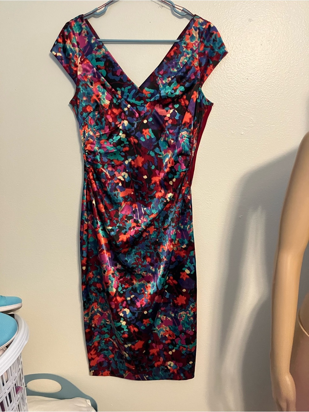 London Style Multicolor Floral Midi Dress